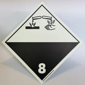 Foto frontal de cartel clase 8 como riesgo secundario