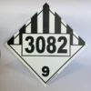 clase9-UN3082-frontal Foto frontal de cartel clase 9 con ejemplo de UN 3082