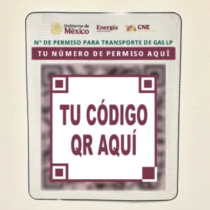 Balizado QR personalizable gas lp, foto frontal