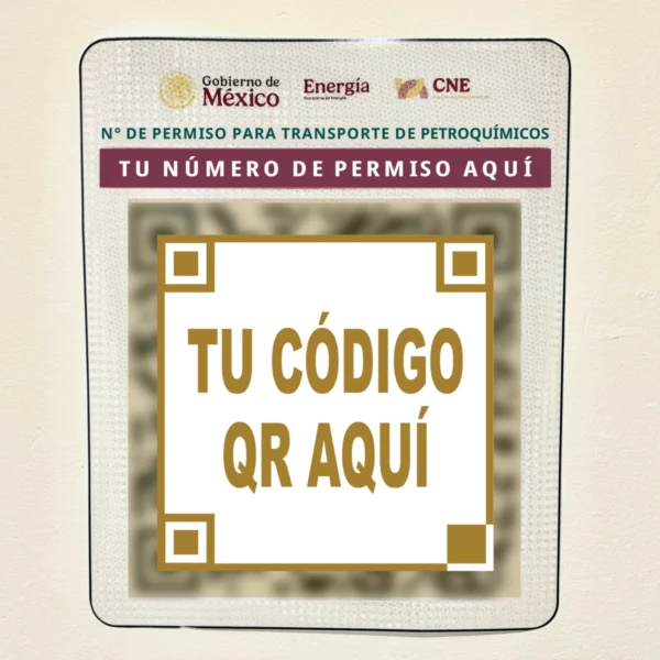 Balizado QR personalizable petroquímicos, foto frontal