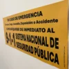 Letrero con el Número Telefónico del 911