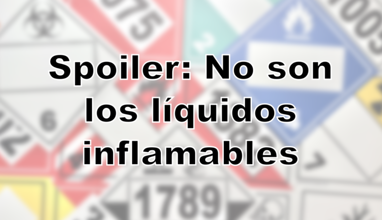 La clase con más números UN no son los líquidos inflamables
