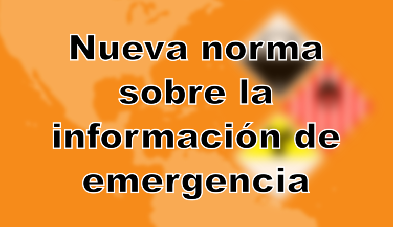 Nueva norma sobre la información de emergencia