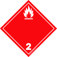 Clase 2.1 - Cartel rojo con símbolo de flama