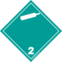 Clase 2.2 - Cartel verde con símbolo de botella/bombona